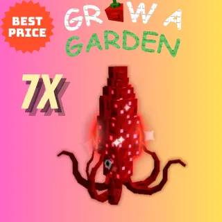 GROW A GARDEN 7X RUBY SQUID