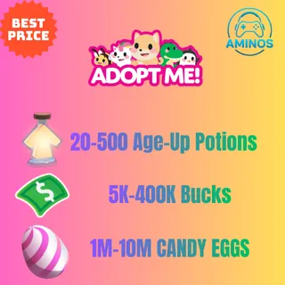Adopt Me Account Bonus Many Potions + Many Bucks