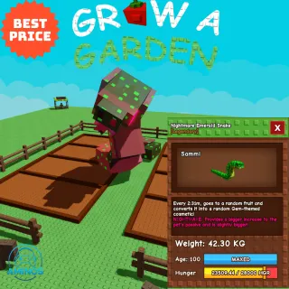 NIGHTMARE EMERALD SNAKE 42 KG