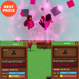 GROW A GARDEN 2X NIGHTMARE TITANIC OXPECKER