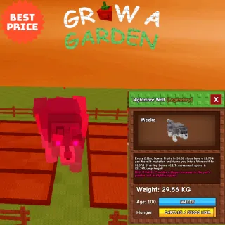 GROW A GARDEN NIGHTMARE WOLF