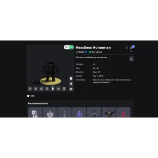 Roblox Headless + Kroblox Account