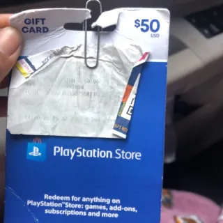 $50.00 PlayStation Store