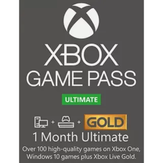 Xbox Game Pass Ultimate 1 Month 24/7 INSTANT Delivery (US Region Only)