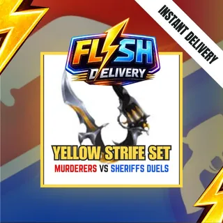 YELLOW STRIFE SET (GUN AND KNIFE) - MURDERERS VS SHERIFFS DUELS / MVSD