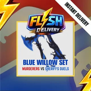 BLUE WILLOW SET (GUN AND AXE) - MURDERERS VS SHERIFFS DUELS / MVSD