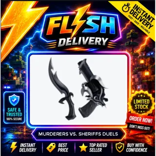 BLACK DRAGONFIRE SET ( GUN + KNIFE ) - MIRDERERS VS. SHERIFFS DUELS / MVSD 