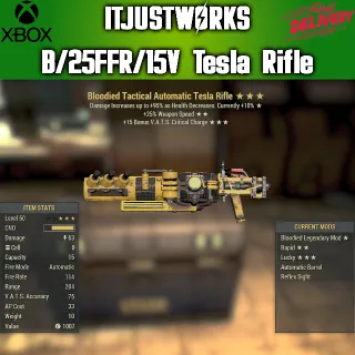 Bloodied Tesla Rifle (B/25FFR/15V)