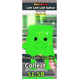 LIST LIST LIST SAHUR RAINBOW 20M/S