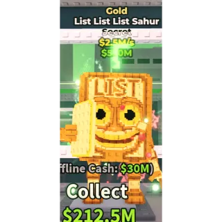 LIST LIST LIST SAHUR GOLD 2.5M/S