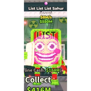 LIST LIST LIST SAHUR 8M/S