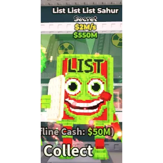 LIST LIST LIST SAHUR 2M/S