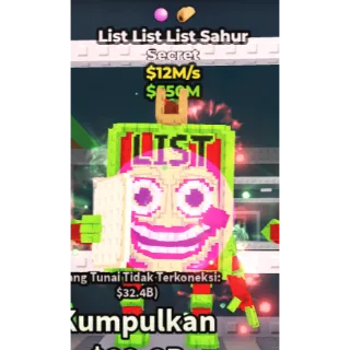 LIST LIST LIST SAHUR 12M/S