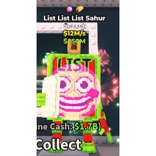 LIST LIST LIST SAHUR 12M/S