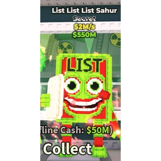 LIST LIST LIST SAHUR 2M/S