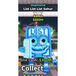 LIST LIST LIST SAHUR DIAMOND 3M/S