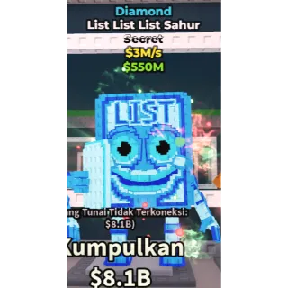 LIST LIST LIST SAHUR DIAMOND