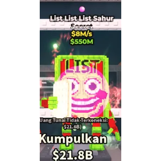 LIST LIST LIST SAHUR 8M/S