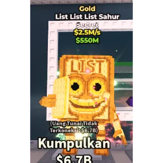 LIST LIST LIST SAHUR GOLD