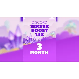  Discord Server Boost 14x 3 Months