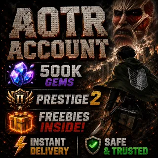 💎 500K+ Gems | 🏆 Prestige 2 | 🎲 Random Loot | ⚔️ AOTR ACCOUNT ⚔️