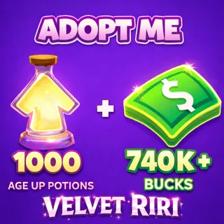 1000 Age Up Potions + 740k+ Bucks Adopt Me Account