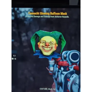 Glowing buffoon mask