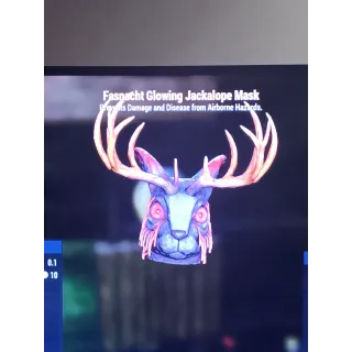 Glowing jackalope mask