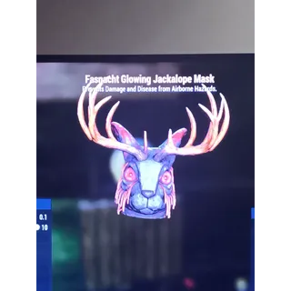 Glowing jackalope mask