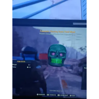 Glowing bone head mask