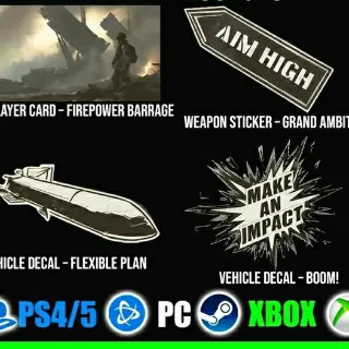 Battlefield 6 Player Card Weapon Sticke Vehicle Decal KEY/CODE