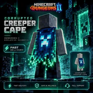 MINECRAFT DUNGEONS II CORRUPTED CREEPER CAPE