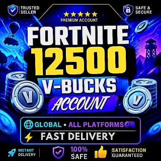 Fortnite 12500 V-Bucks Account