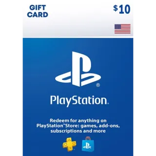 $10 USD PlayStation Store