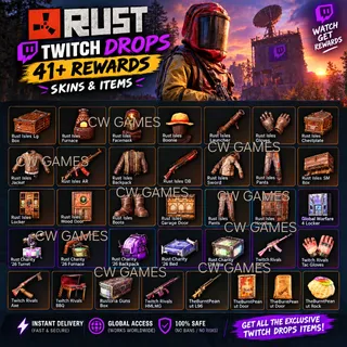 RUST | TWITCH DROPS 41+ REWARDS SKINS / ITEMS