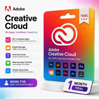 ADOBE CREATIVE CLOUD ALL APPS 1 MONTH