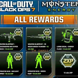 Call of Duty: Black Ops 7 - Exclusive Monster Energy Full Set Bundle Pack