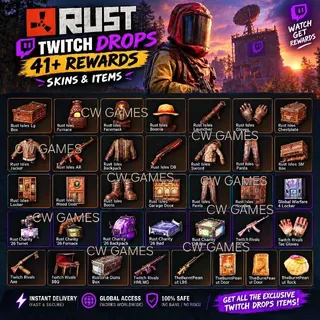 RUST | TWITCH DROPS 41+ REWARDS SKINS / ITEMS