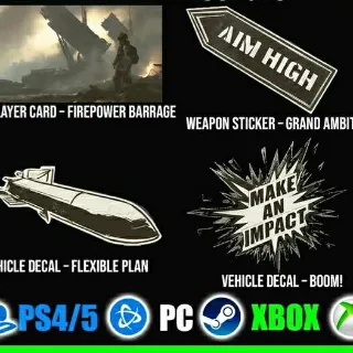 Battlefield 6 Player Card Weapon Sticke Vehicle Decal KEY/CODE