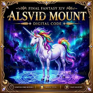 FINAL FANTASY XIV Alsvid the Unicorn Mount