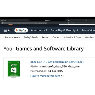 Xbox £15 Gift Card 
