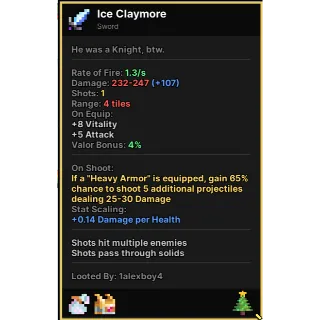 Ice Claymore PIXEL QUEST LEGENDARY