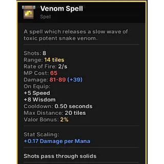 Venom Spell PIXEL QUEST