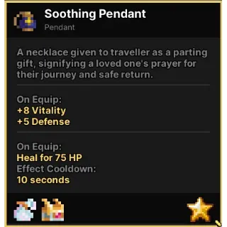 SOOTHING PENDANT PIXEL QUEST LEGENDA