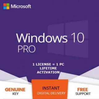 Windows 10 Pro [Genuine License Key]