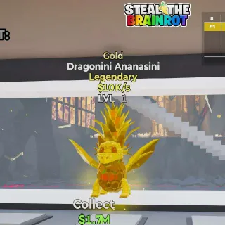 Gold Dragonini Ananasini Gold Steal The Brainrot Fortnite