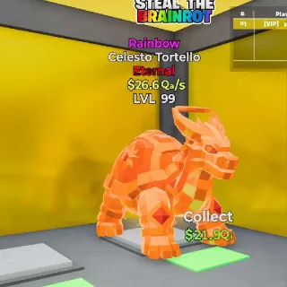 Celesto Tortello Rainbow Steal The Brainrot Fortnite