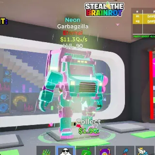Neon Garbagzilla Steal The Brainrot Fortnite