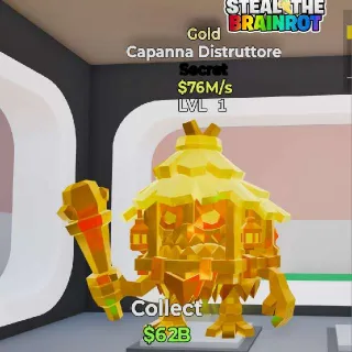 Gold Capanna Distruttore Gold Steal The Brainrot Fortnite