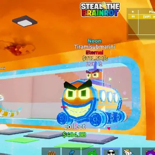 Tiramisubmarini Neon Steal The Brainrot Fortnite